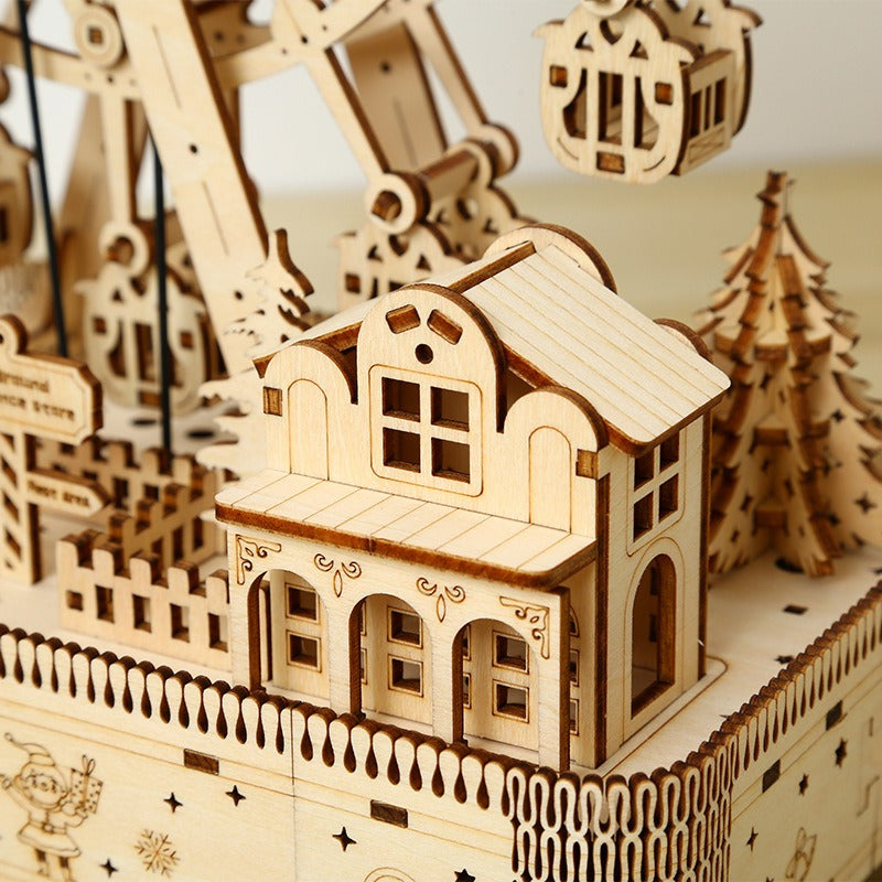 Music Ferris wheel 3D three-dimensional puzzle wooden decompression toys puzzle puzzle toys DIY creative children's toys holiday gift