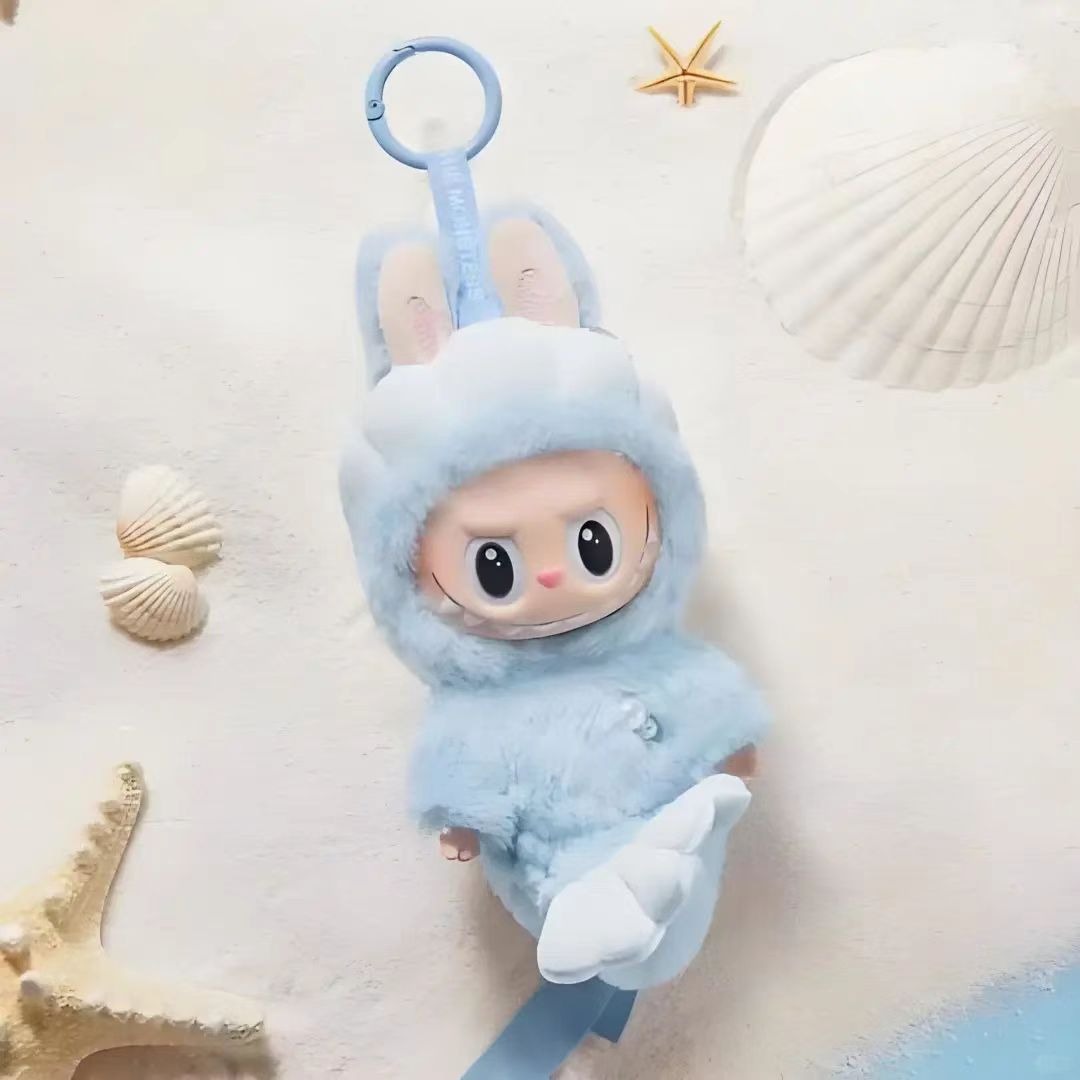 Merlion Pop Mart Milan Labubu Keychain - Vinyl Plush Doll Collectible, Trendy Festive Gift for Girls