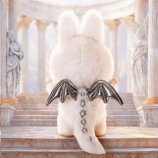 Labubu ZIMOMO Series II White Archangel Vinyl & Plush Collectible Figure