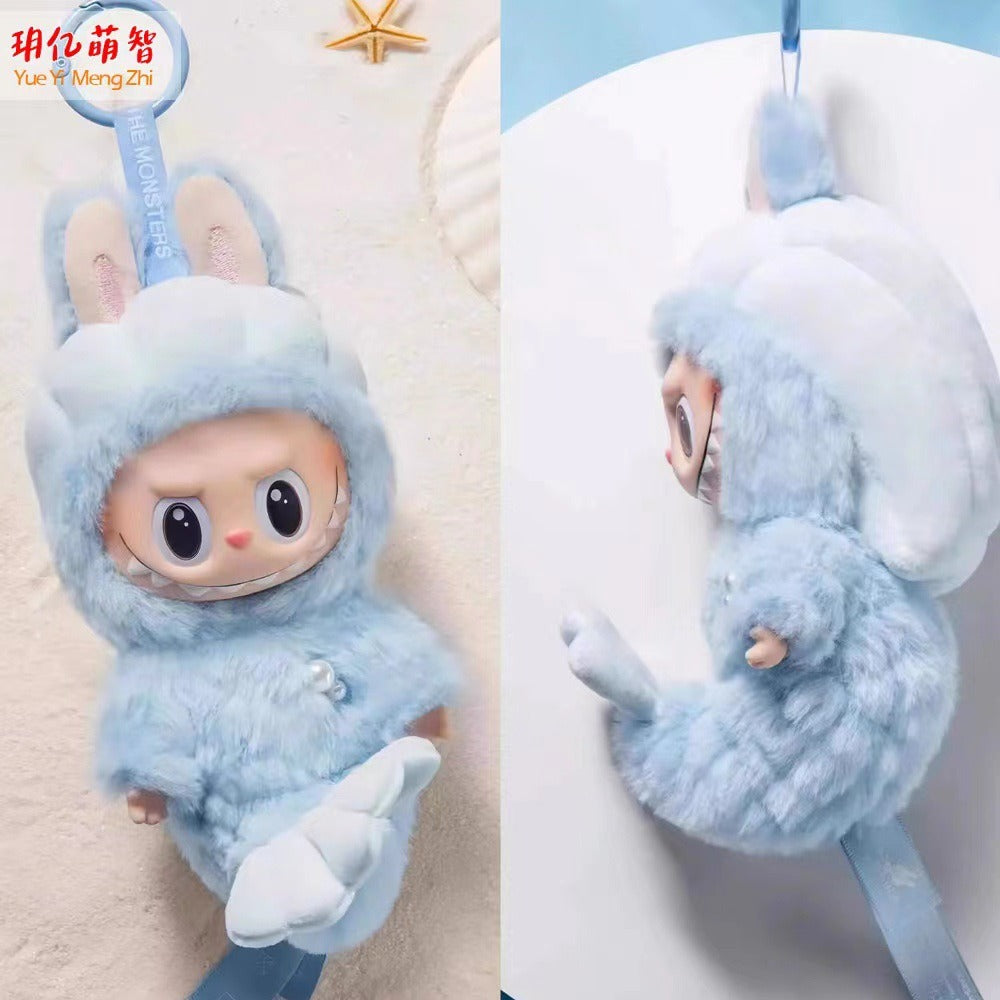 Merlion Pop Mart Milan Labubu Keychain - Vinyl Plush Doll Collectible, Trendy Festive Gift for Girls