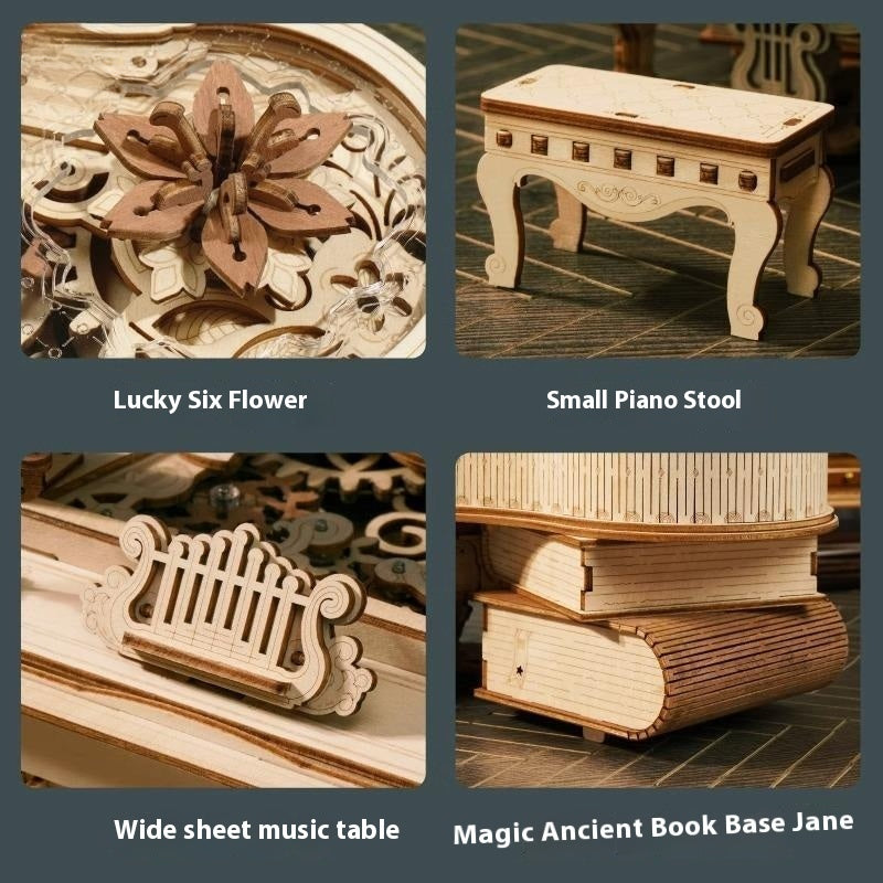 Rhythmic piano music box decompression octave box diy handmade three-dimensional building blocks puzzle 3D children's toys holiday gift