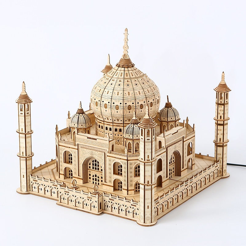 3D three-dimensional puzzle castle simulation three-dimensional model ornaments educational class wooden puzzle children's early childhood toys holiday gift