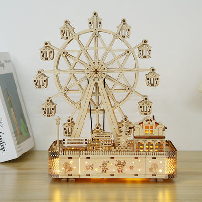 Music Ferris wheel 3D three-dimensional puzzle wooden decompression toys puzzle puzzle toys DIY creative children's toys holiday gift