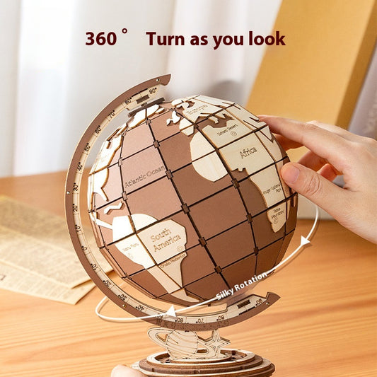 Sphere meter 3d three-dimensional puzzle wooden puzzle model children's building blocks handmade educational toys holiday gift
