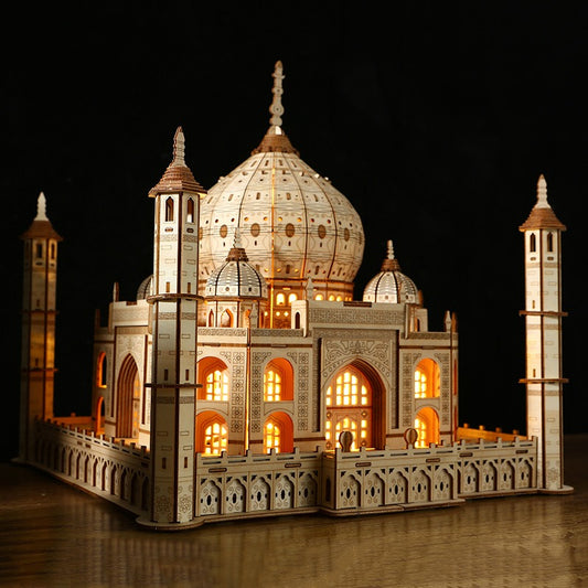 3D three-dimensional puzzle castle simulation three-dimensional model ornaments educational class wooden puzzle children's early childhood toys holiday gift