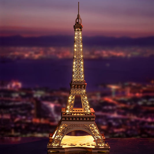 Eiffel Tower wooden 3d puzzle diy building blocks children's toys assembled model building house holiday gift