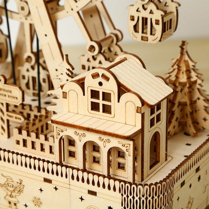 Music Ferris wheel 3D three-dimensional puzzle wooden decompression toys puzzle puzzle toys DIY creative children's toys holiday gift