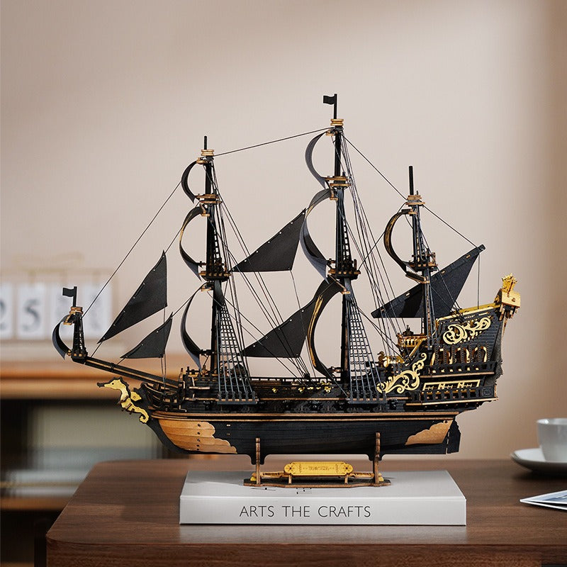 Seahorse sailing ship puzzle wooden puzzle model children's toys three-dimensional puzzle smooth sailing creative ornaments holiday gift
