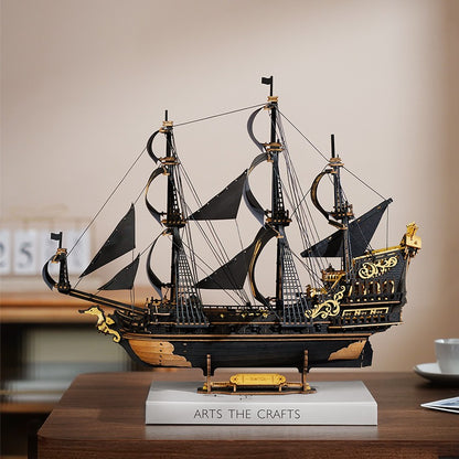 Seahorse sailing ship puzzle wooden puzzle model children's toys three-dimensional puzzle smooth sailing creative ornaments holiday gift