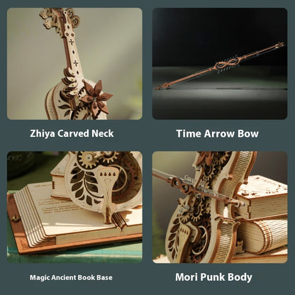 Cello decompression music box octave box diy handmade three-dimensional building blocks puzzle 3D children's toys holiday gift