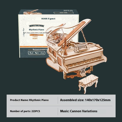 Rhythmic piano music box decompression octave box diy handmade three-dimensional building blocks puzzle 3D children's toys holiday gift