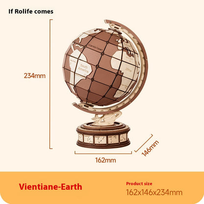 Sphere meter 3d three-dimensional puzzle wooden puzzle model children's building blocks handmade educational toys holiday gift