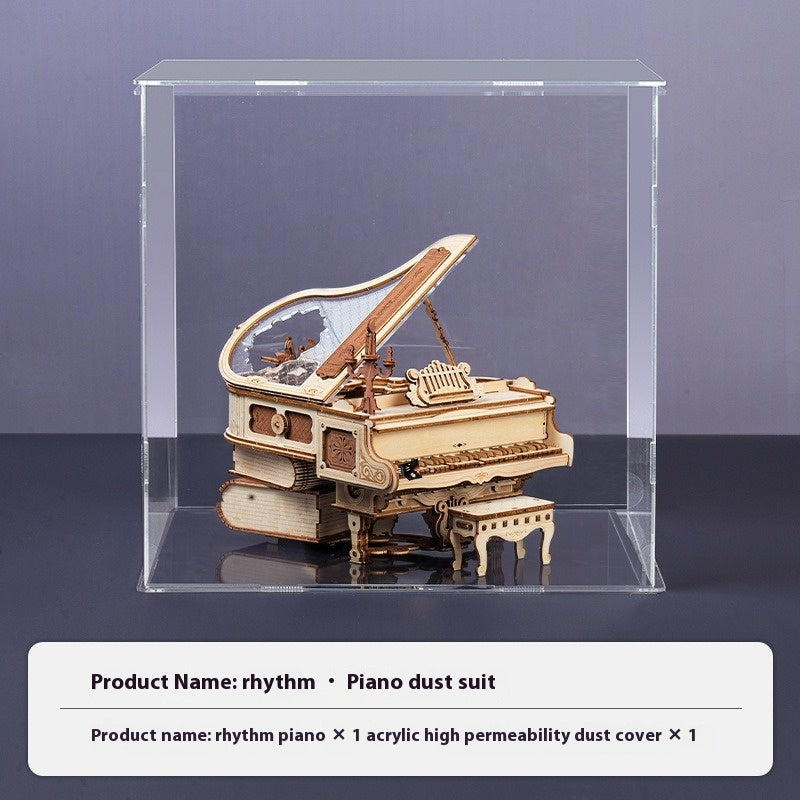 Rhythmic piano music box decompression octave box diy handmade three-dimensional building blocks puzzle 3D children's toys holiday gift