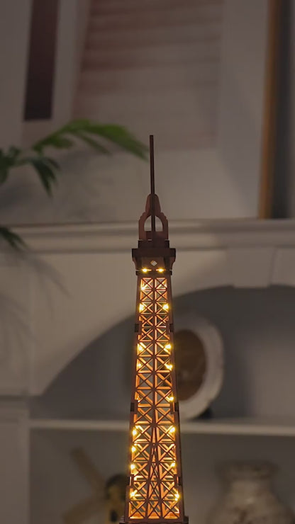 Eiffel Tower wooden 3d puzzle diy building blocks children's toys assembled model building house holiday gift