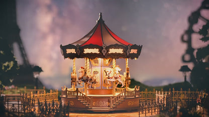 Carousel music box diy handmade decompression octave box children's fun assembled building blocks children's toys holiday gift